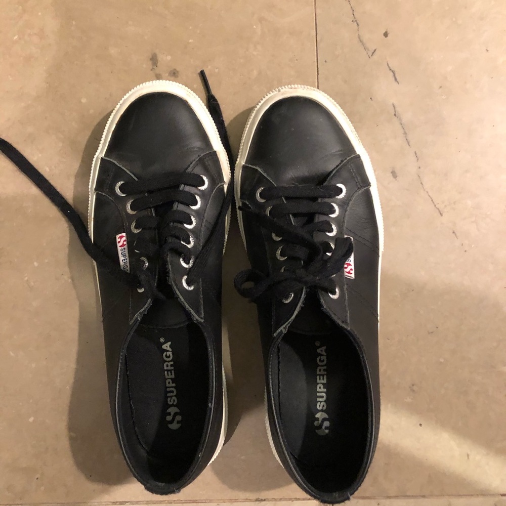 black superga sneakers so 9.5